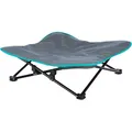 Campingbett STRONG für Hunde, dunkelgrau/petroleum 88 x 32 x 88 cm