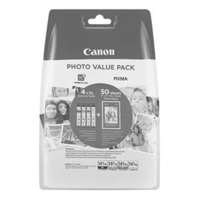 Hauptproduktbild Canon originální ink CLI-581 XL CMYK Multi Pack, CMYK, blistr, 4*8,3ml, 2052C004, very hi