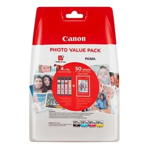 Canon Original Ink CLI-581 XL CMYK Multi Pack, CMYK, Blister, 4*8,3ml, 2052C004, very high capacity, Canon 4-pack PIXMA TS6150,TS6