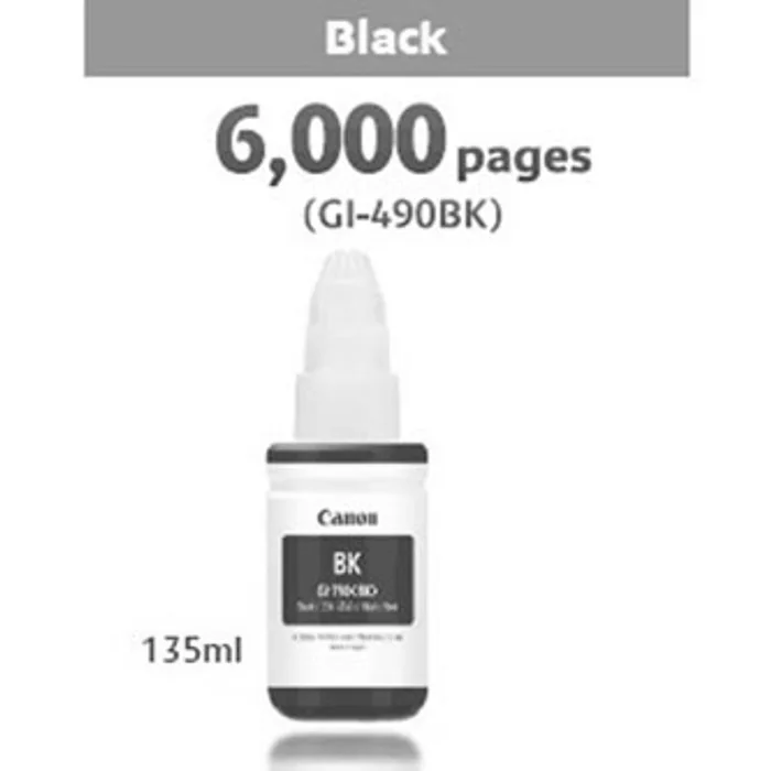 Hauptproduktbild Canon originální ink GI-490 Bk, black, 6000str., 135ml, 0663C001, Canon PIXMA G1400, G240