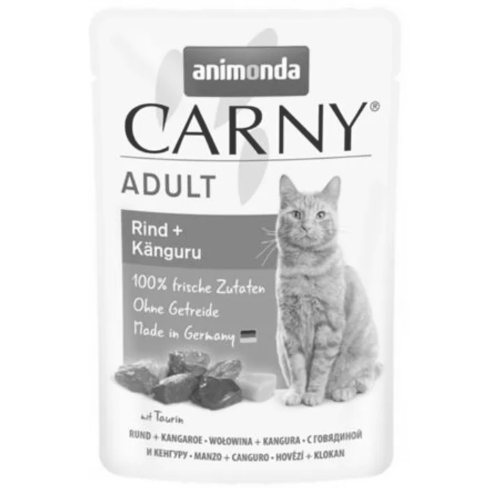 Hauptproduktbild Carny Adult 85 g hovězí + klokan, kapsička pro kočky