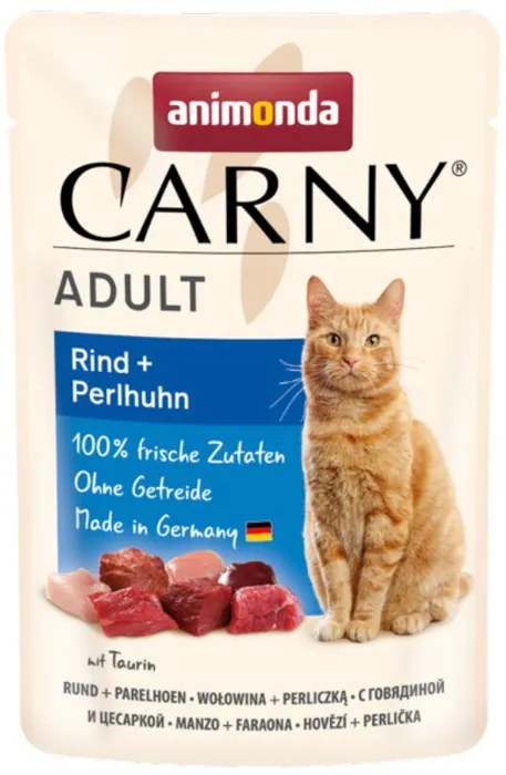 Hauptproduktbild Carny Adult 85 g hovězí + perlička, kapsička pro kočky