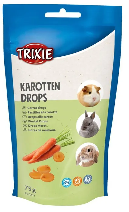 Hauptproduktbild CARROT DROPS - mrkvové dropsy, pamlsek pro hlodavce,75 g