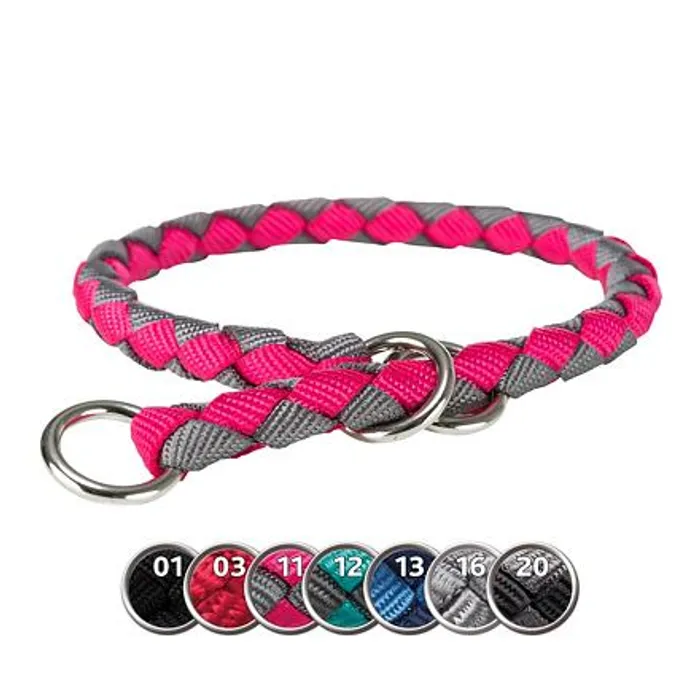 Hauptproduktbild CAVO obojek kulatý "Stop tahání" - fuchsie/grafit L:47-55cm/18mm