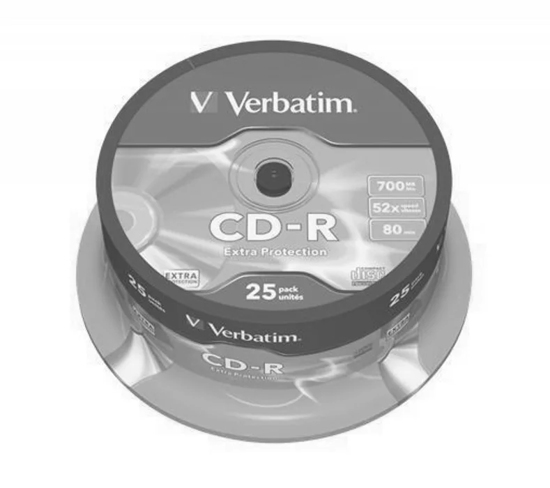 Hauptproduktbild CD-R 700MB, 80min., 52x, DL Extra Protection, Verbatim, 25-cake