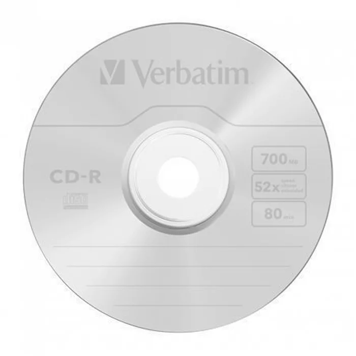 Hauptproduktbild CD-R 700MB, 80min., 52x, DLP Crystal AZO, Verbatim, 25-cake