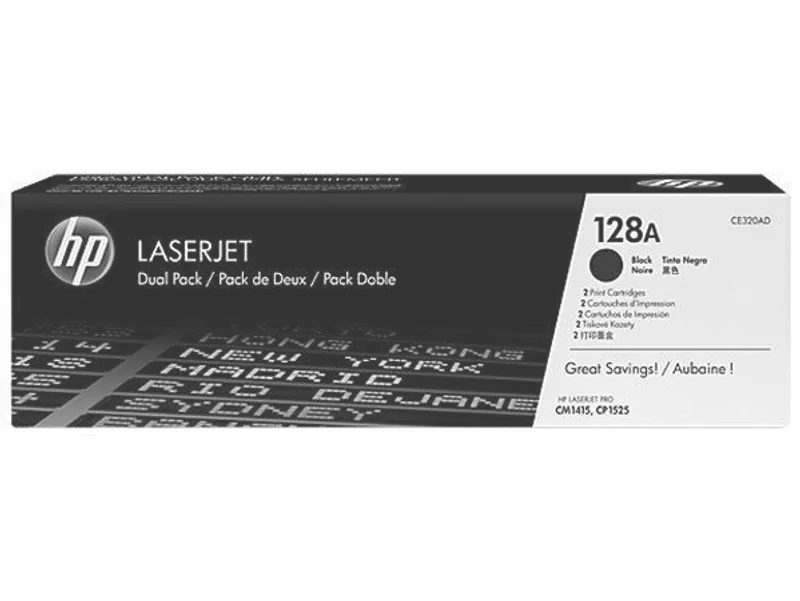 Hauptproduktbild CE320AD Toner pro Color LaserJet Pro CM1415, CP1525N tiskárny, HP 128A černá,2*2K