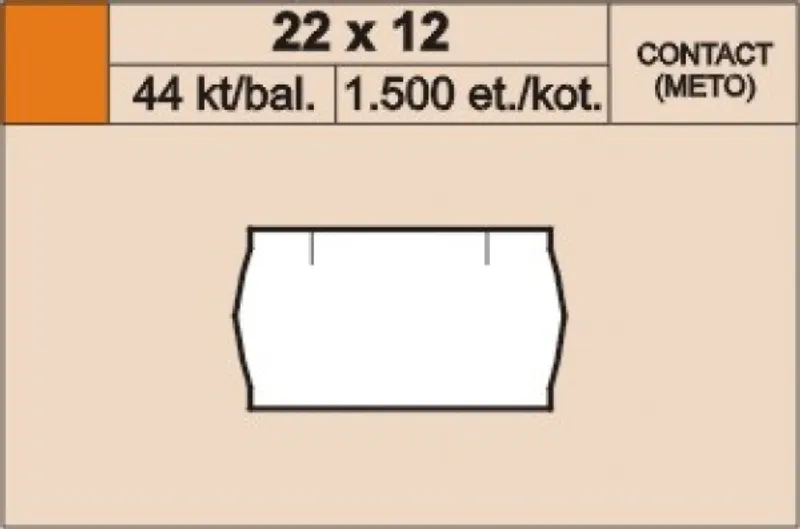 Hauptproduktbild Cenové etikety 22x12 contact bílé