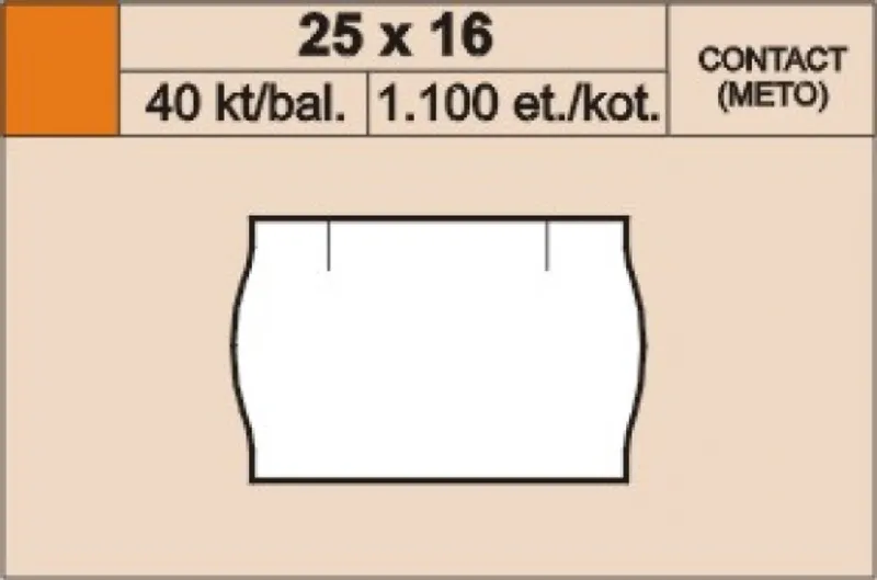 Hauptproduktbild Cenové etikety 25x16 contact červená kulaté