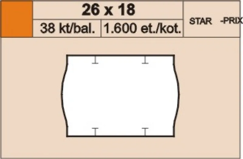 Hauptproduktbild Cenové etikety 26x18 start bílé
