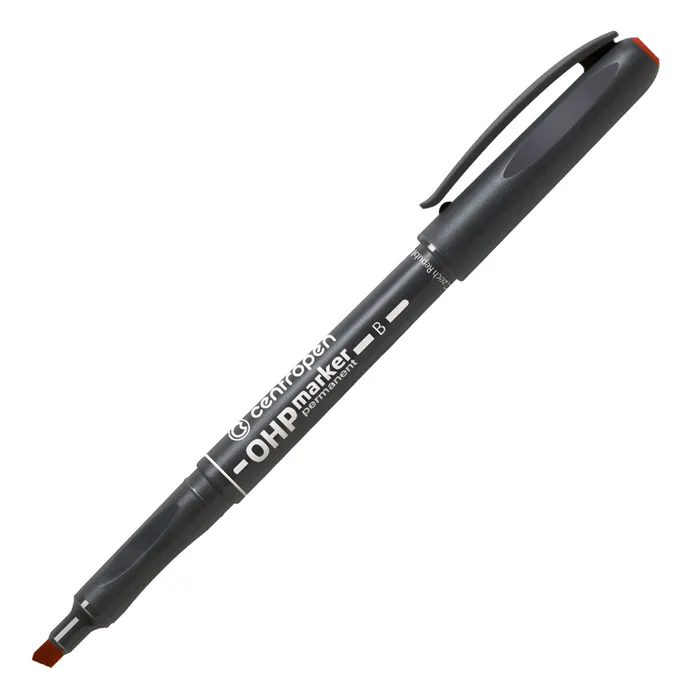 Hauptproduktbild Permanentní popisovač Centropen OHP 2638 B červený – klínový hrot 1–3 mm