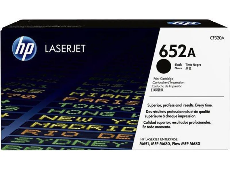 Hauptproduktbild CF320A Toner pro ColorLaserJet Enterprise M680 tiskárnu, HP 652A černá, 11,5 tis.stran