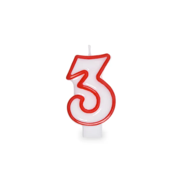 Hauptproduktbild Číslová svíčka "3" 75 mm [1 ks]