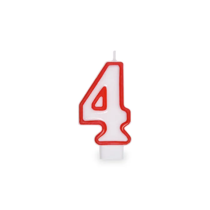 Hauptproduktbild Číslová svíčka "4" 75 mm [1 ks]