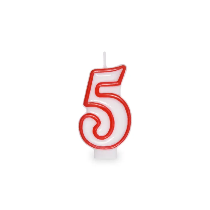 Hauptproduktbild Číslová svíčka "5" 75 mm [1 ks]