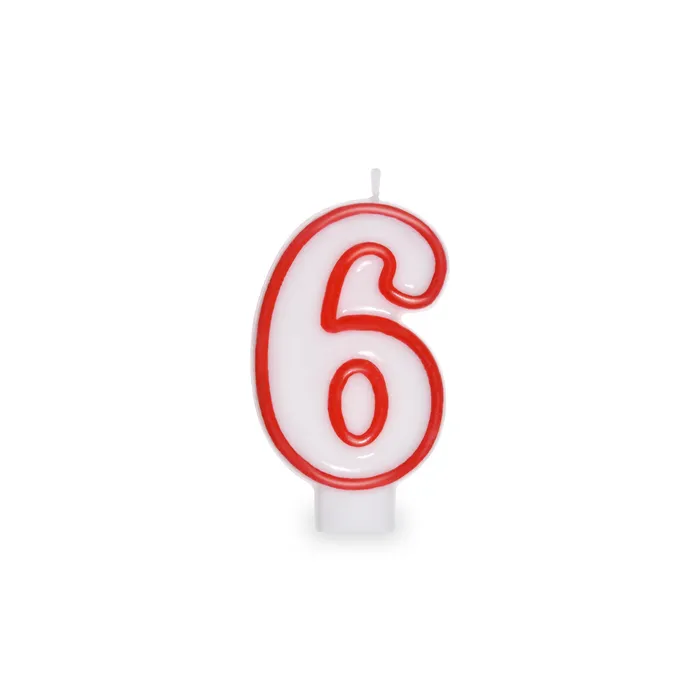 Hauptproduktbild Číslová svíčka "6" 75 mm [1 ks]