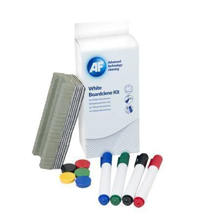 Hauptproduktbild Čistící sada, sprej na bílou tabuli, houbička, bílý hadřík, magnety, popisovače, 125 ml, A