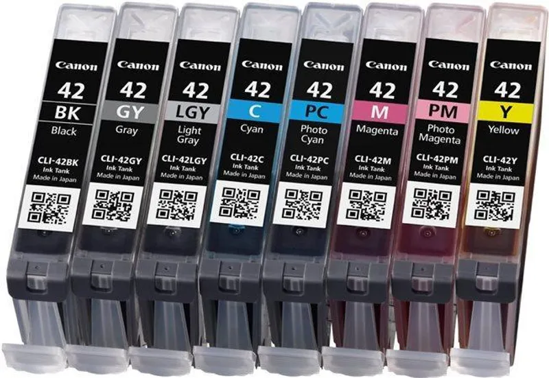 Hauptproduktbild CLI-42KIT Inkjet cart. multipack pro Pixma Pro 100 tiskárnu, CANON b+gy+lgy+c+pc+m+pm+y