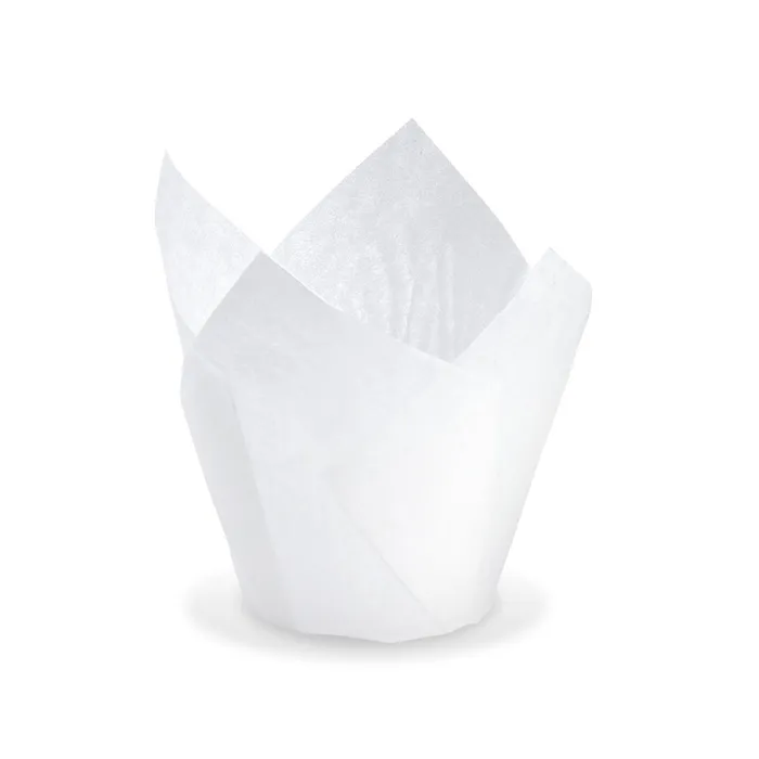 Hauptproduktbild Cukrářský košíček TULIP bílý průměr 5 x 8,5 cm (16 x 16 cm) [100 ks]