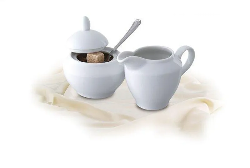 Hauptproduktbild Cukřenka, porcelánová, 15 cl, ROTBERG, bílá s červeno-černým dekorem