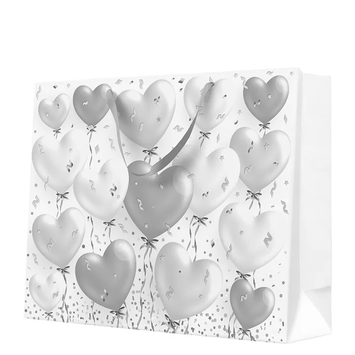 Hauptproduktbild Dárková taška HEART BALLOONS ROSE maxi velká 54x44x16 cm