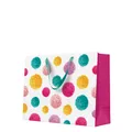 Geschenktasche horizontal - COLORFUL POMPOMS 33,5x13x26,5 cm