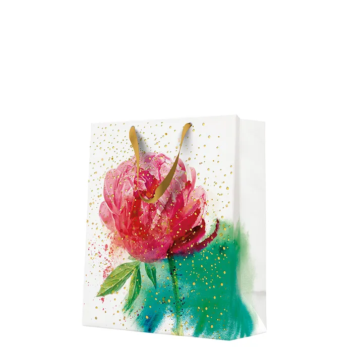 Hauptproduktbild Dárková taška horizontal - Peony Watercolor 33,5x13x26,5 cm