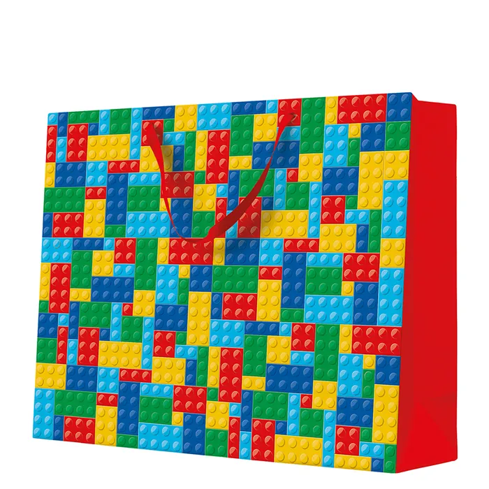 Hauptproduktbild Dárková taška maxi velká - COLORFUL BRICKS 54x16x44 cm