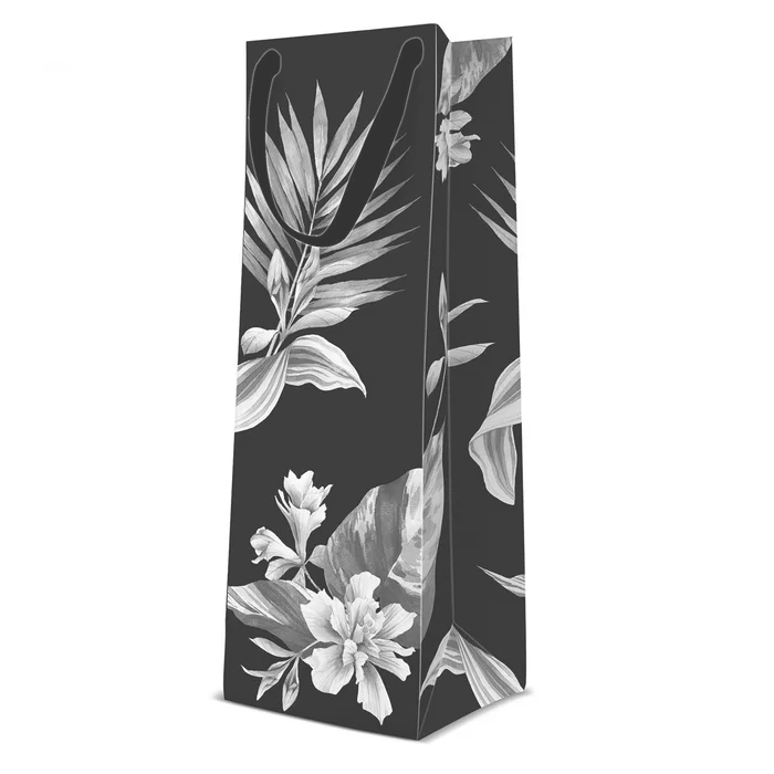 Hauptproduktbild Dárková taška na láhev - Exotic Flowers 12x10x37 cm
