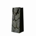 Geschenktasche premium für Flasche - Jungle Leaves 12x10x37 cm