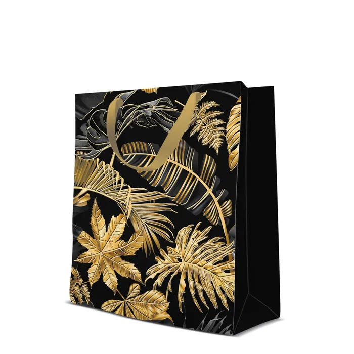 Hauptproduktbild Dárková taška premium střední - Gold Leaves 20x10x25 cm