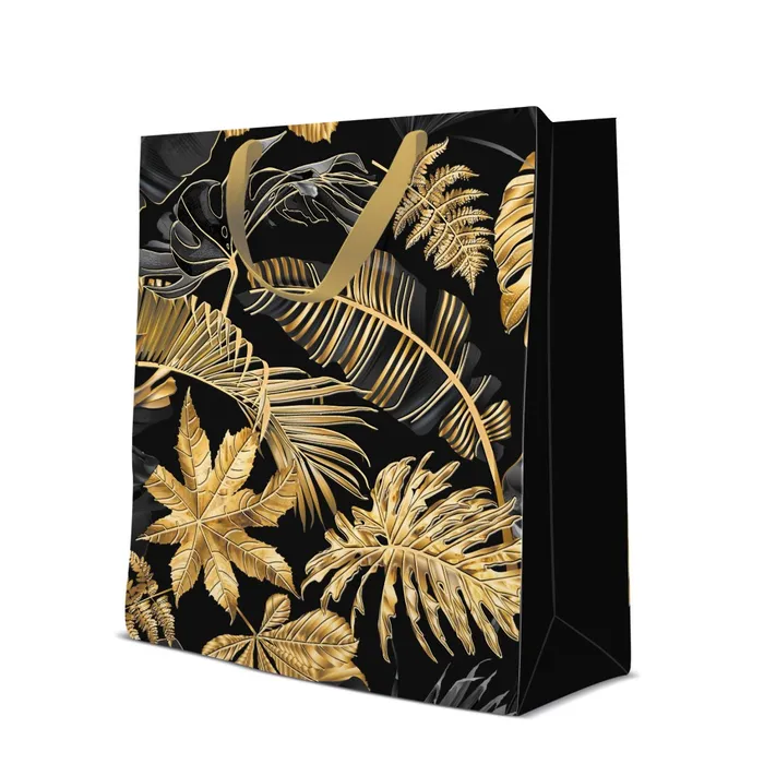 Hauptproduktbild Dárková taška velká - Gold Leaves 26,5x13x33,5 cm