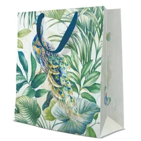 Geschenktasche groß - Peacock 26,5x13x33,5 cm