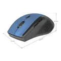 Defender Maus Accura MM-365, 1600DPI, 2.4 [GHz], optisch, 6Tas., schnurlos, schwarz-blau, 2 Stk AAA, Nano-Empfänger