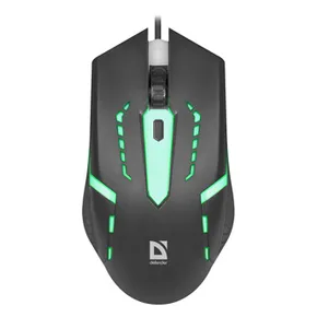 Defender Maus Hit MB-601, 1200DPI, optisch, 4Tas., USB verdrahtet, schwarz, Game, unterbeleuchtet