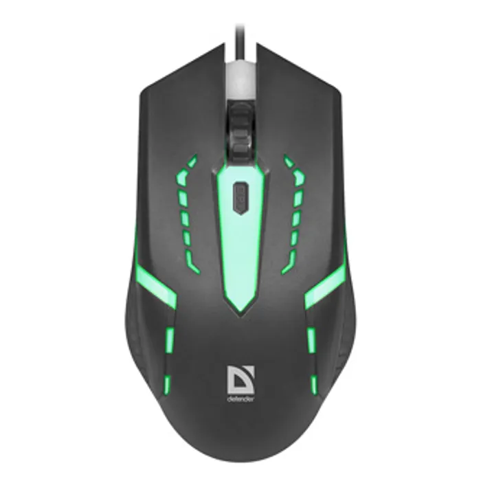 Hauptproduktbild Defender Myš Hit MB-601, 1200DPI, optická, 4tl., 1 kolečko, drátová USB, černá, herní, po