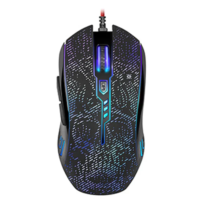 Hauptproduktbild Defender Myš OverLord GM-890, 3200DPI, optická, 6tl., 1 kolečko, drátová USB, černá, hern