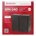 Defender Lautsprechers SPK 240, 2.0, 2x3W, schwarz, Lautstärkeregler, aus Holz, 100Hz~18kHz