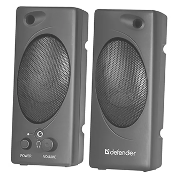 Hauptproduktbild Defender reproduktory SPK 50, 2.0, 6W, černé, regulace hlasitosti, tlačítko napájení, 3,5