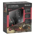 Defender Maus-Set Devourer MHP-006, 3200DPI, optisch, 6Tas., USB verdrahtet, schwarz, mit Gaming-Kopfhörer und Pad, unterbeleuchte