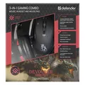 Defender Maus-Set Devourer MHP-006, 3200DPI, optisch, 6Tas., USB verdrahtet, schwarz, mit Gaming-Kopfhörer und Pad, unterbeleuchte