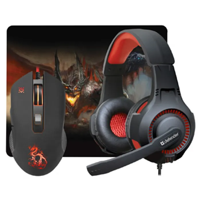 Hauptproduktbild Defender Sada myši Devourer MHP-006, 3200DPI, optická, 6tl., 1 kolečko, drátová USB
