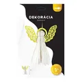 Deko Engel (2 Stk.), Papier + PET, hängend, 10 cm, Farbe Weiß/Gold