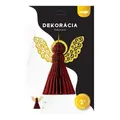 Weiteres Produktbild Deko Engel (2 Stk.), Papier + PET, hängend, 10 cm, Farbe Bordeaux/Gold