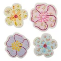 Dekoration selbstklebend (Set 4 Stk) - Schmetterlinge, Blumen, Süßigkeiten, Tassen, Nähen und Geschenke