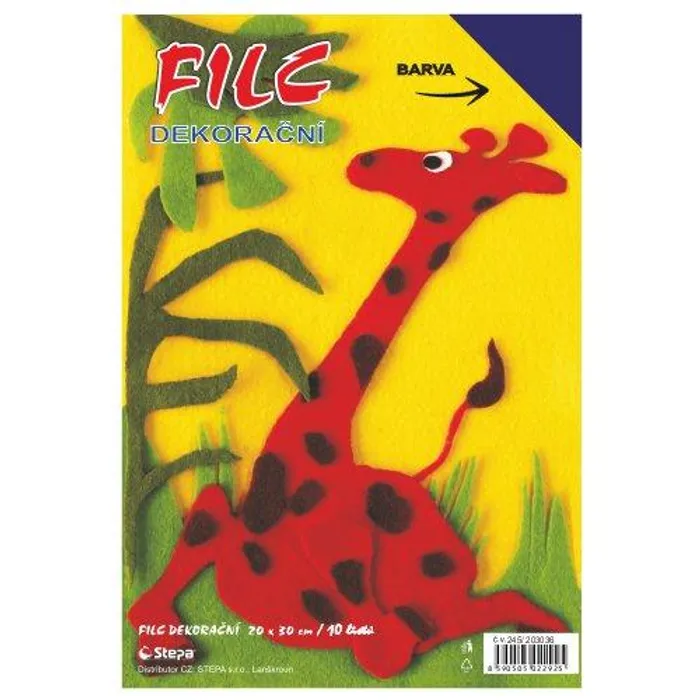 Hauptproduktbild Dekorační filc (barevná plsť) 20x30cm - tmavě modrý 10ks/bal