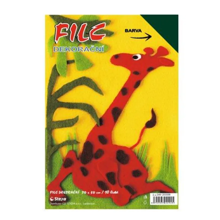 Hauptproduktbild Dekorační filc (barevná plsť) 20x30cm - tmavě zelený 10ks/bal