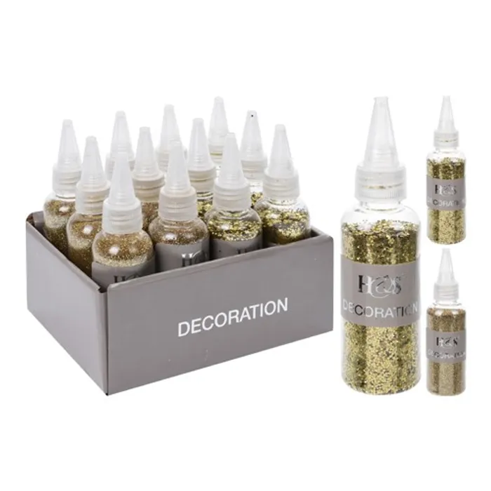Hauptproduktbild Dekorační flitry 40g - zlaté, mix