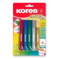 Kores Glitter Glue Dekokleber 5 x 10,5 ml, Metallic-Farben