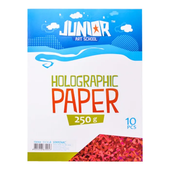Hauptproduktbild Dekorační papír A4 10 ks červený holografický 250 g